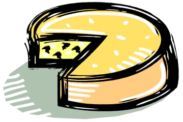 Dibujo de un queso.