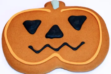 Calabaza de jengibre decorada.