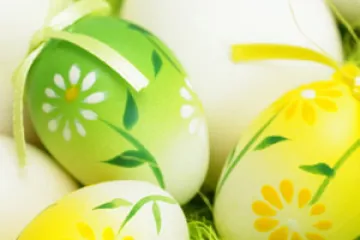 Huevos de Pascua decorados.