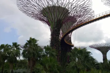 Arboles artificiales en los jardines de la bahía, Singapur.