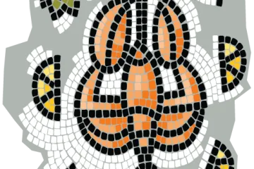 Langosta, mosaico.