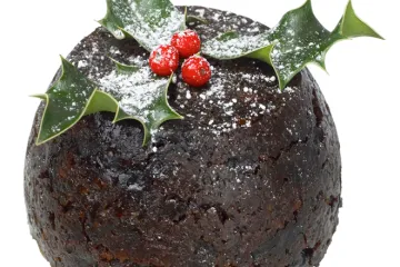 Postre de navidad inglés, Christmas pudding.