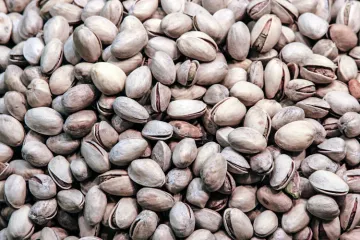 Pistachos con cáscara.