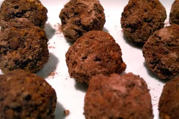 Trufas de chocolate caseras.