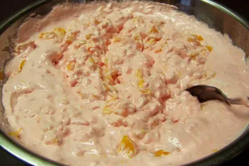 Ensalada americana de mandarina, piña y fresa.