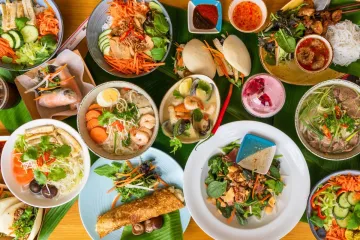 Selección de platos de la cocina vietnamita.