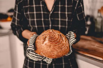 Pan casero de masa madre.