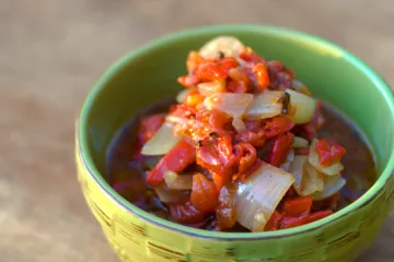 Salsa mexicana cocinada.