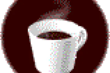 Taza de café negro.