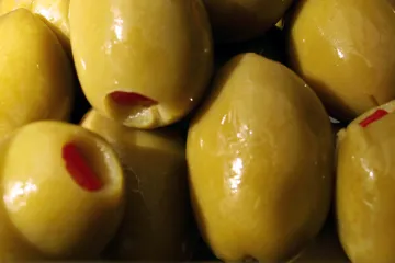 Aceitunas rellenas de pimiento.