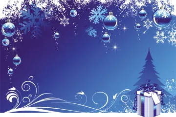 Motivo navideño azul.