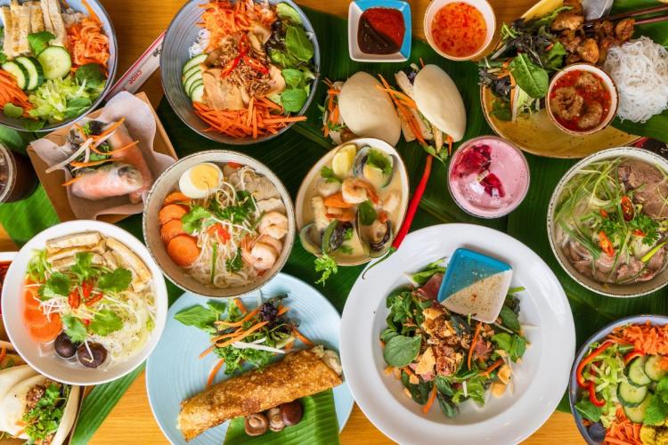 Selección de platos de la cocina vietnamita.