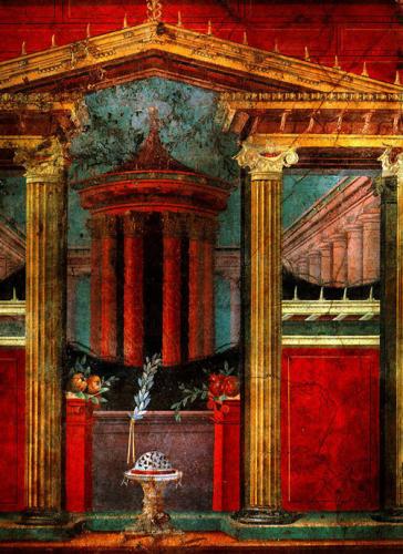 Un fresco  de la villa de Boscoreale.