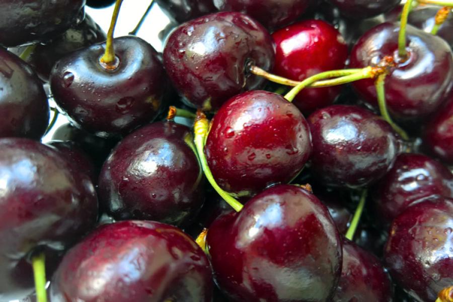 Cerezas maduras.
