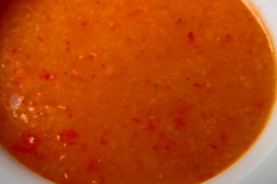Un cuenco de puré de hortalizas Marbella.