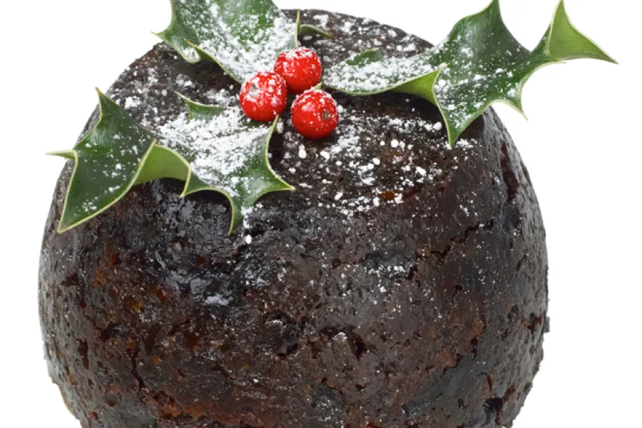 Postre de navidad inglés, Christmas pudding.