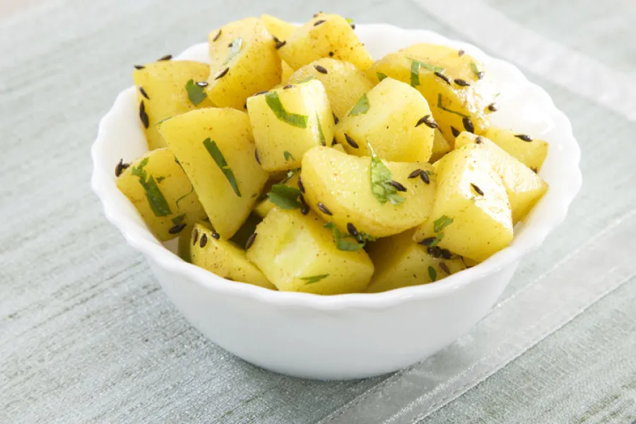 Fried potatoes Indian style.