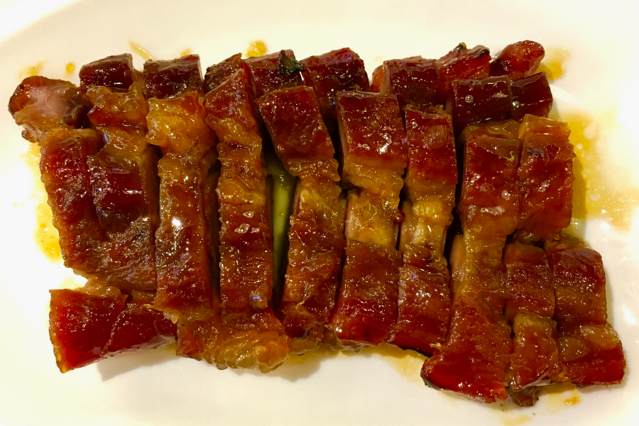 Costillas de cerdo a la barbacoa.