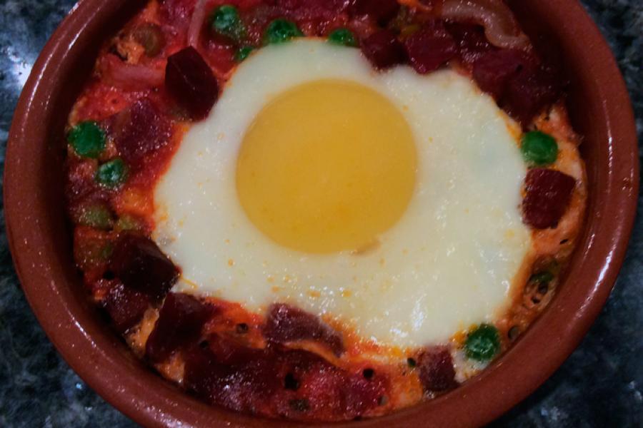 Huevo a la flamenca.